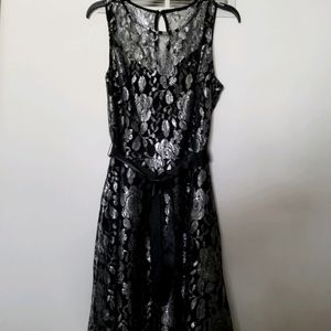 Black and Silver Cocktail Dress